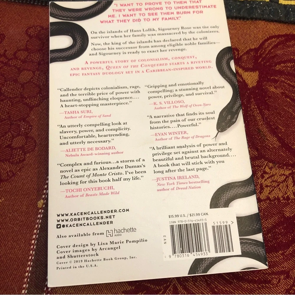 Queen of the Conquered by Kacen Callender 2019, Trade Paperback book